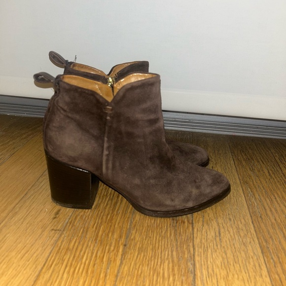 Alberto Fermani Ankle Booties Women size 38 (US 7.5) Brown Suede Made in Italy - Picture 3 of 6